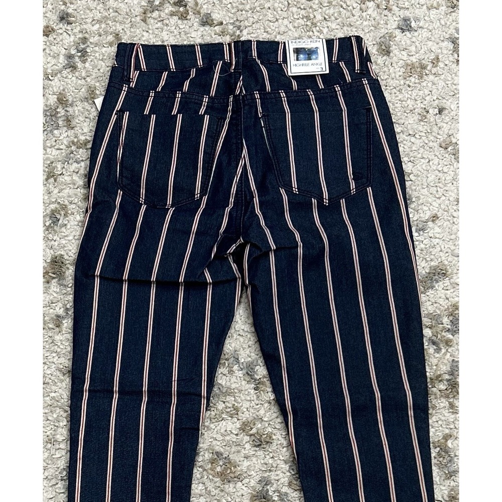 INDIGO REIN Junior's Jeans Size 3 Pockets Ankle Length High Rise Striped NWT - Picture 5 of 10